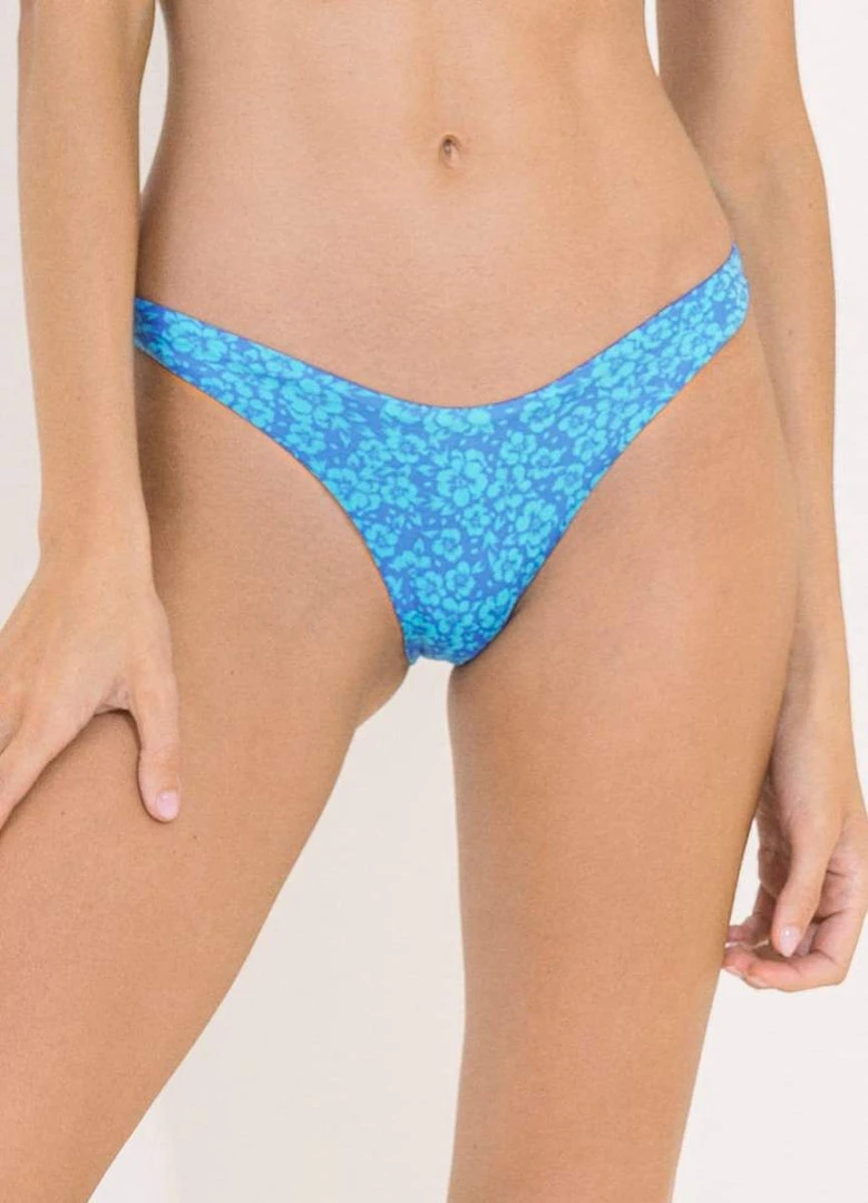 Maaji Blue Pansy Splendour High Leg Bikini Bottom