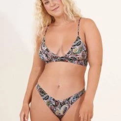 Maaji Folky Holly Long Line Triangle Bikini Top