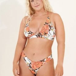 Maaji Cremon Holly Long Line Triangle Bikini Top Swim