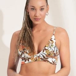 Maaji Cremon Holly Long Line Triangle Bikini Top Swim