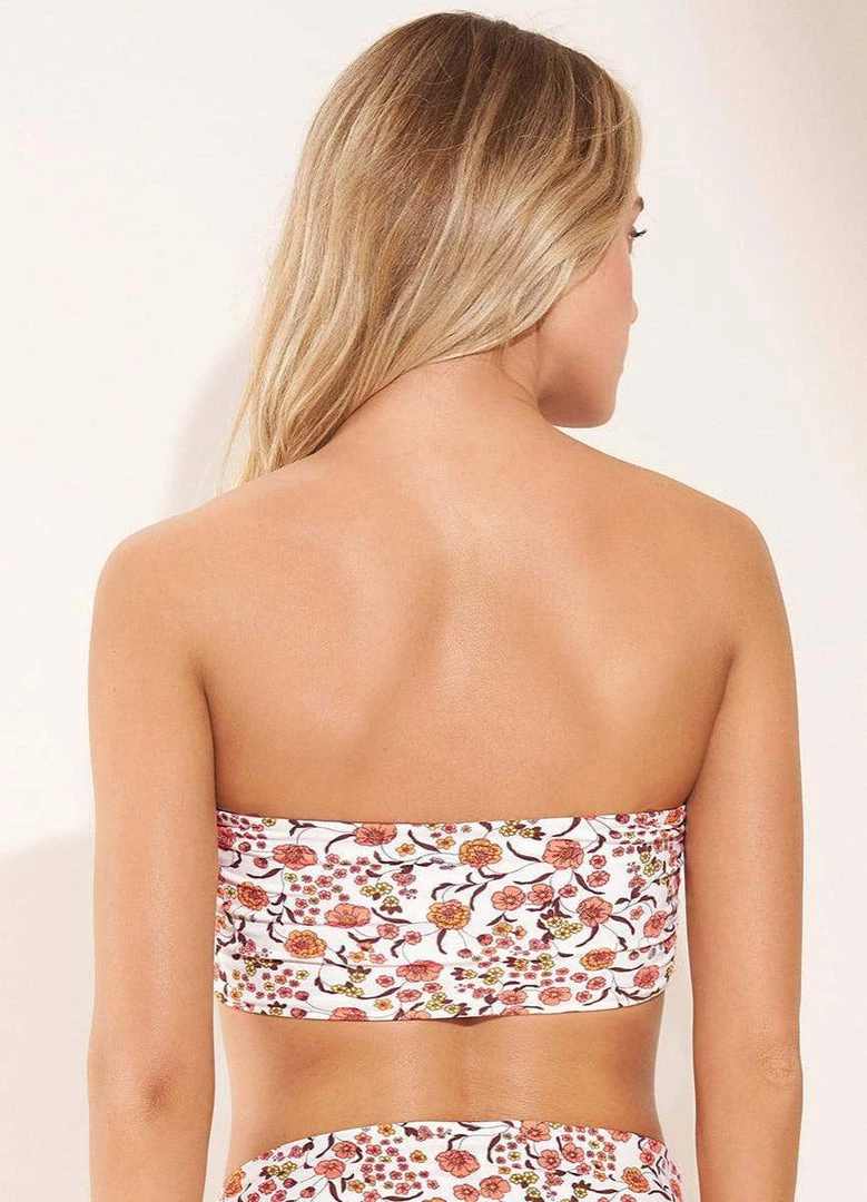 Maaji Wild Flower Daphne Puff Sleeve Bikini Top Swim