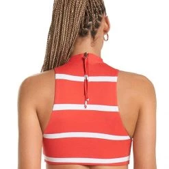 Maaji Sail Stripe Dhalia High Neck Bikini Top Swim