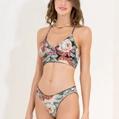 Maaji Black Bagh Daylight Long Line Triangle Bikini Top