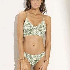 Maaji Snake Daylight Long Line Triangle Bikini Top New