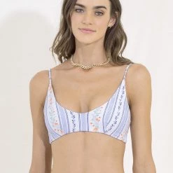 Maaji Antoniet Stripe Blush Sporty Bralette Bikini Top