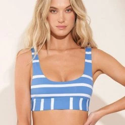 Maaji Sail Stripe Donna Sporty Bralette Bikini Top Swim