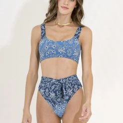 Maaji Victorian Wall Guinea Sporty Bralette Bikini Top Swim