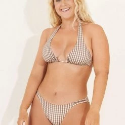 Maaji Vichy Split Split Strap Bikini Bottom Swim