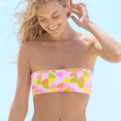 Maaji Simple Seventies Kona Strapless Bandeau Bikini Top Swim