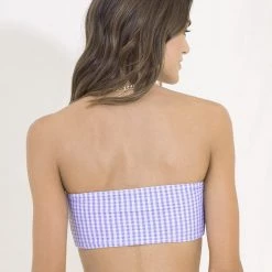 Swim Maaji Gingham Kona Strapless Bandeau Bikini Top