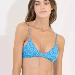 Maaji Blue Pansy Candice Classic Bralette Bikini Top