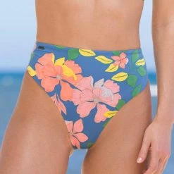 Maaji Star Flower Shiri High Rise/High Leg Bikini Bottom Swim