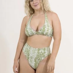 New Maaji Snake Manhattan Halter Bralette Bikini Top