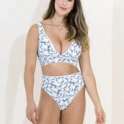 Maaji Simply White Allure D Cup Triangle Bikini Top Swim