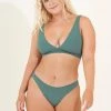 Maaji Eucalyptus Green Allure Long Line Triangle Bikini Top Swim