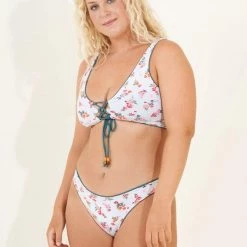 Maaji Eucalyptus Green Allure Long Line Triangle Bikini Top Swim