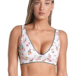 Maaji Eucalyptus Green Allure Long Line Triangle Bikini Top Swim