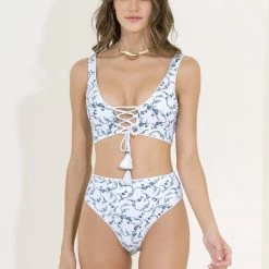 Maaji Simply White Suzy Q High Rise/High Leg Bikini Bottom