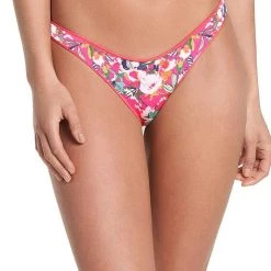 Maaji Fuchsia Dianthus Flirt Thin Side Bikini Bottom Swim