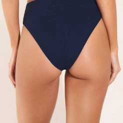 Swim Maaji Indigo Blue Suzy Q High Rise/High Leg Bikini Bottom