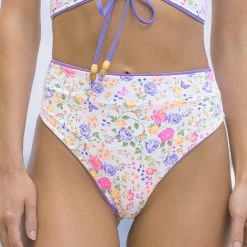 Maaji Periwinkle Suzy Q High Rise/High Leg Bikini Bottom Swim
