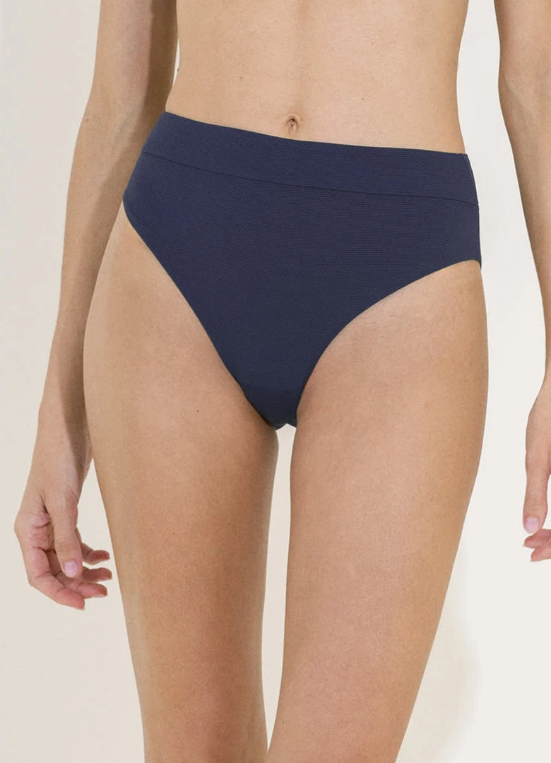 Maaji Blue Spruce Suzy Q High Rise/High Leg Bikini Bottom Swim