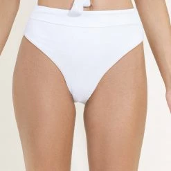 Maaji Simply White Suzy Q High Rise/High Leg Bikini Bottom