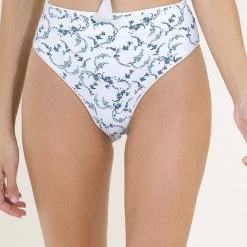 Maaji Simply White Suzy Q High Rise/High Leg Bikini Bottom