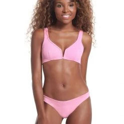Swim Maaji Rose Lemonade Victory V Wire Bralette Bikini Top