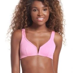 Swim Maaji Rose Lemonade Victory V Wire Bralette Bikini Top
