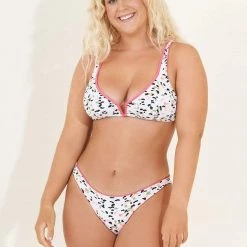 Swim Maaji Lipstick Rose Victory V Wire Bralette Bikini Top