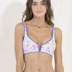 Swim Maaji Periwinkle Victory V Wire Bralette Bikini Top