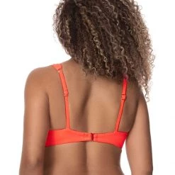 Maaji Papaya Orange Victory D Cup Bralette Bikini Top