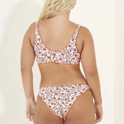 Maaji Orange Poppy Flirt Thin Side Bikini Bottom Swim