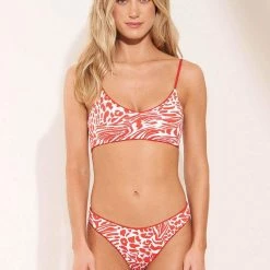 Swim Maaji Red Camellia Sublimity Classic Bikini Bottom