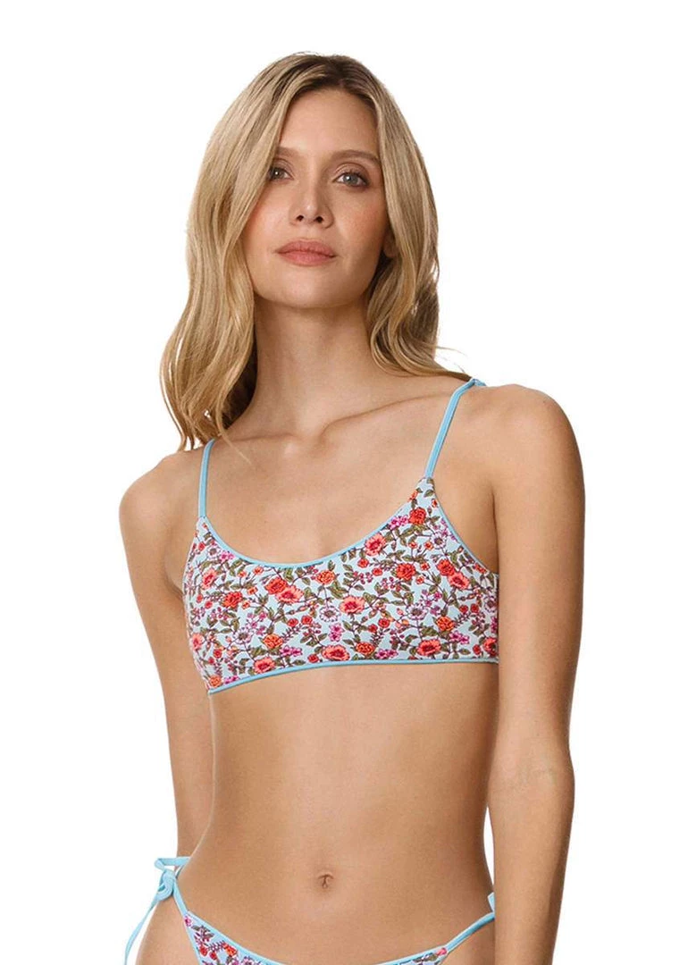 Maaji Cloud Blue Lanai Sporty Bralette Bikini Top Swim
