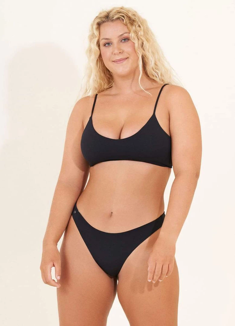 Swim Maaji Black Orchid Lanai Sporty Bralette Bikini Top