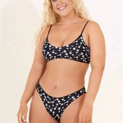 Swim Maaji Black Orchid Lanai Sporty Bralette Bikini Top