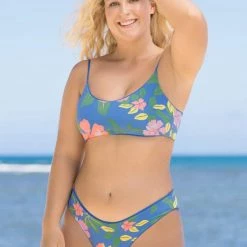 Maaji Maya Blue Lanai Sporty Bralette Bikini Top