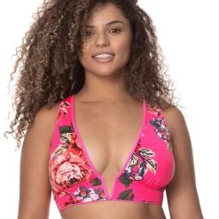 Maaji Fuchsia Agate Parade D Cup Triangle Bikini Top
