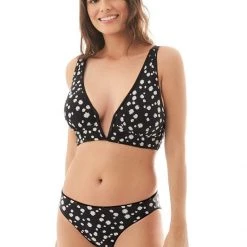 Maaji Black Orchid Parade D Cup Triangle Bikini Top Swim