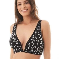 Maaji Black Orchid Parade D Cup Triangle Bikini Top Swim