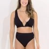 Swim Maaji Black Tulip Parade Triangle D Cup Bikini Top