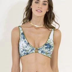 Swim Maaji Olive Green Colette Fixed Triangle Bikini Top