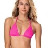 Maaji Heritage Fuchsia Balmy Reversible Sliding Triangle Bikini Top Swim