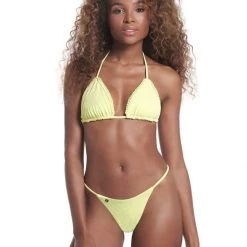 Swim Maaji Butter Yellow Micro Mini Single Strap Bikini Bottom