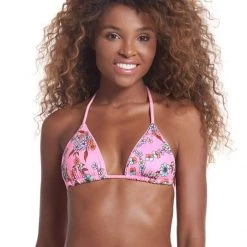 Maaji Rose Lemonade Balmy Sliding Triangle Bikini Top Swim