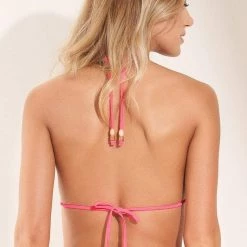 Swim Maaji Fuchsia Dianthus Balmy Sliding Triangle Bikini Top