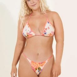 Swim Maaji Coral Peony Balmy Sliding Triangle Bikini Top