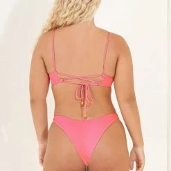 Maaji Lipstick Rose Splendour High Leg Bikini Bottom Swim